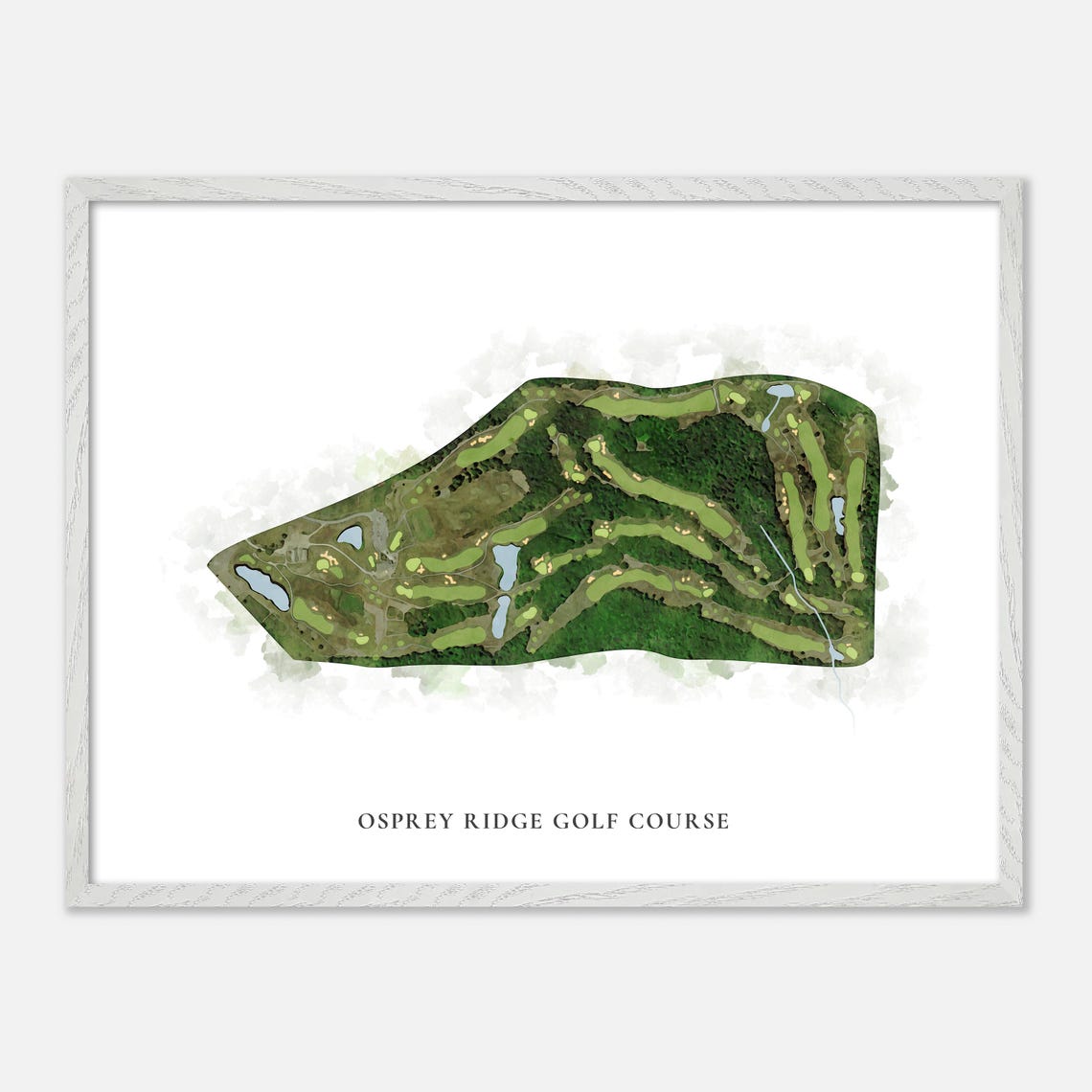 Osprey Ridge Golf Course Pine Grove Canada Watercolor Map Poster - Image 3