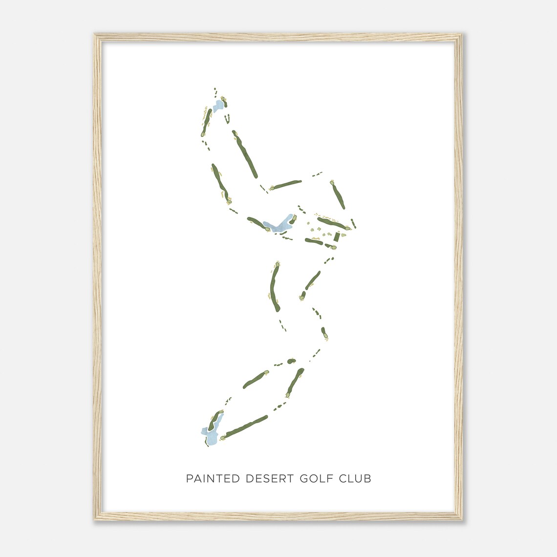 Painted Desert Golf Club Nevada Modern Watercolor Map Golfer Gift Golf Wall Art Golf Poster Print Course Layout - Image 2