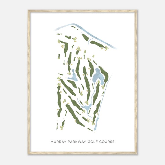 Murray Parkway Golf Course Utah Modern Watercolor Map Golfer Gift Golf Wall Art Golf Poster Print Course Layout
