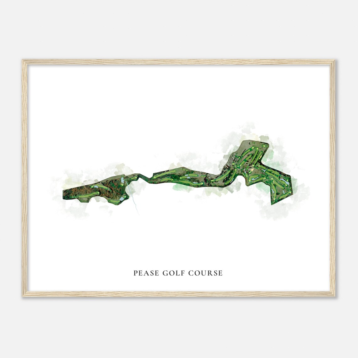 Pease Golf Course New Hampshire Classic Watercolor Map Golfer Gift Golf Wall Art Golf Poster Print Course Layout - Image 2