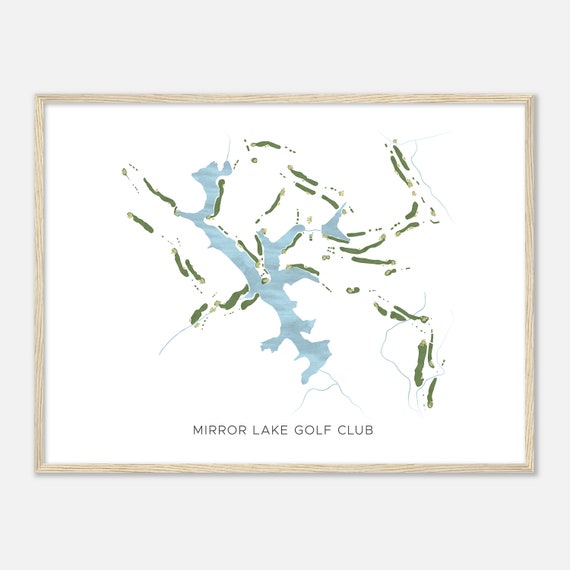 Mirror Lake Golf Club Georgia Modern Watercolor Map Golfer Gift Golf Wall Art Golf Poster Print Course Layout