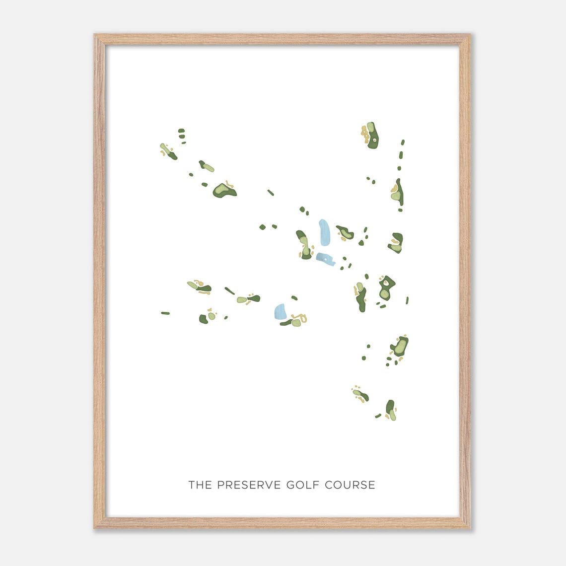 The Preserve Golf Course Modern Fairway Golf Course Map Poster - Image 2