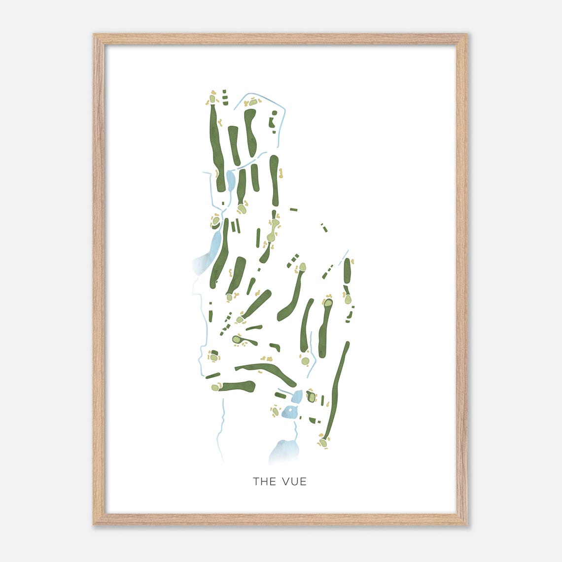 The Vue Hamden Connecticut Modern Watercolor Golf Map Poster - Image 2