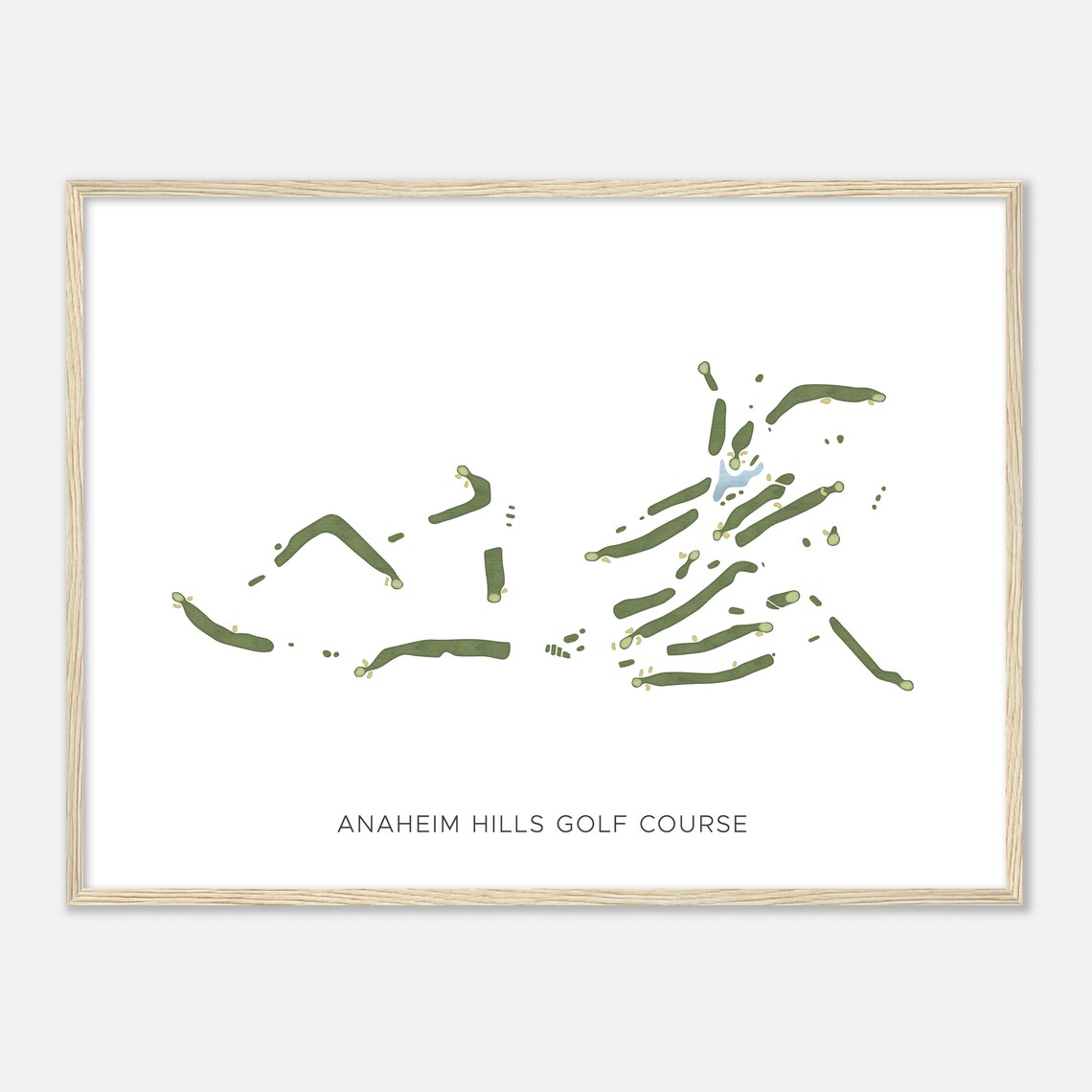 Anaheim Hills Golf Course California Modern Watercolor Map Golfer Gift Golf Wall Art Golf Poster Print Course Layout - Image 2