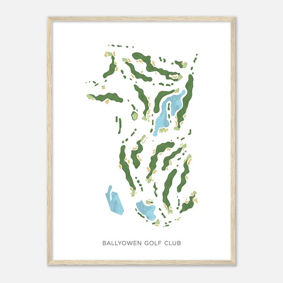 Ballyowen Golf Club New Jersey Modern Watercolor Map Golfer Gift Golf Wall Art Golf Poster Print Course Layout