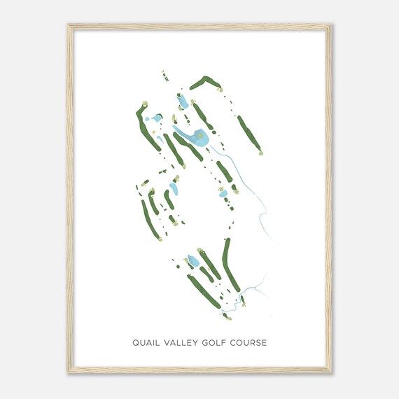 Quail Valley Golf Course Pennsylvania Modern Watercolor Map Golfer Gift Golf Wall Art Golf Poster Print Course Layout