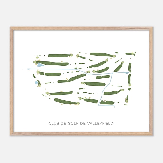 Club De Golf De Valleyfield Minimalist Watercolor Map Poster