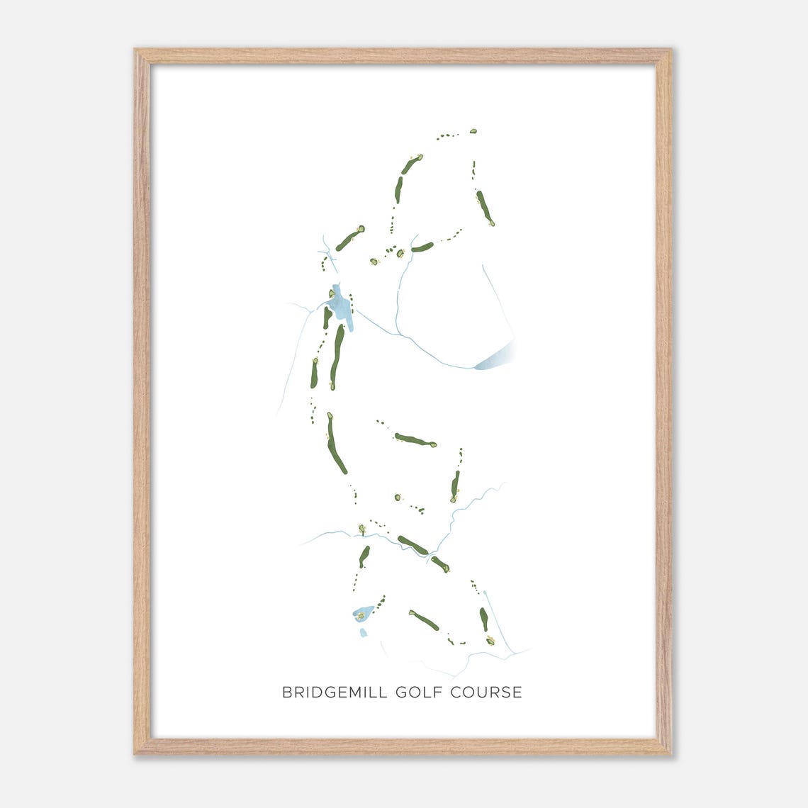 Bridgemill Golf Course Georgia Minimalist Watercolor Map Poster - Image 2