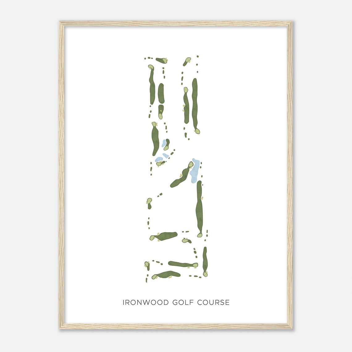 Ironwood Golf Course Arizona Modern Watercolor Map Golfer Gift Golf Wall Art Golf Poster Print Course Layout - Image 2