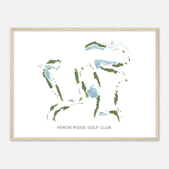 Heron Ridge Golf Club Virginia Modern Watercolor Map Golfer Gift Golf Wall Art Golf Poster Print Course Layout