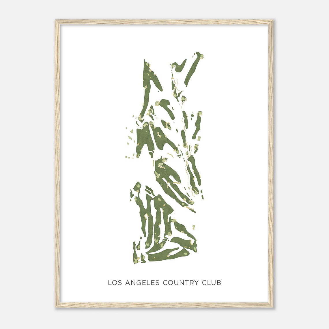 Los Angeles Country Club Minimalist Golf Watercolor Map Poster