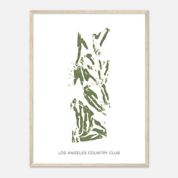 Los Angeles Country Club California Modern Watercolor Map Golfer Gift Golf Wall Art Golf Poster Print Course Layout