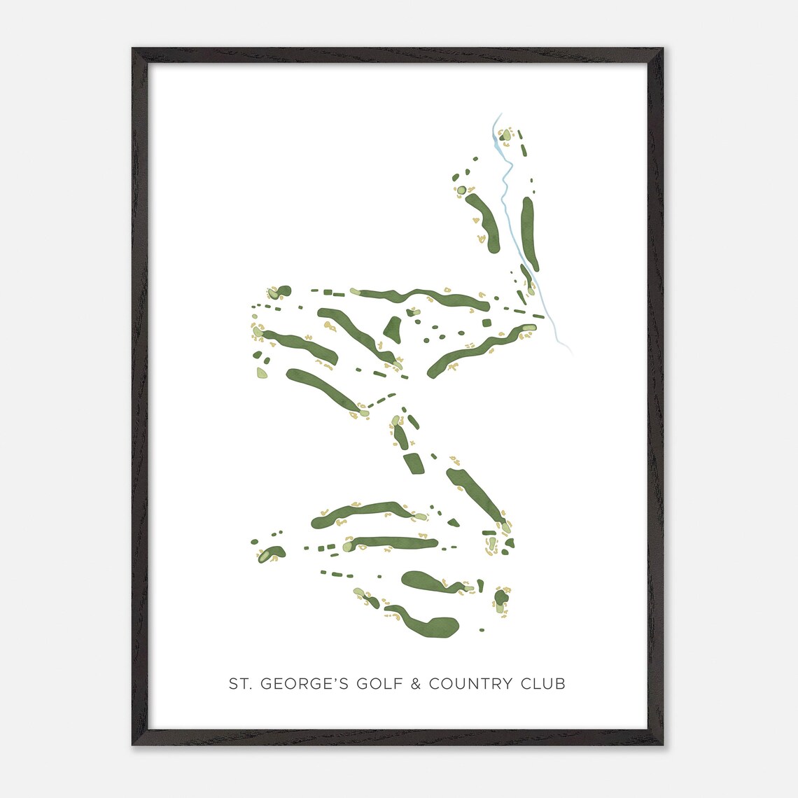 St Georges Golf Country Club Etobicoke Modern Watercolor Map Poster - Image 2