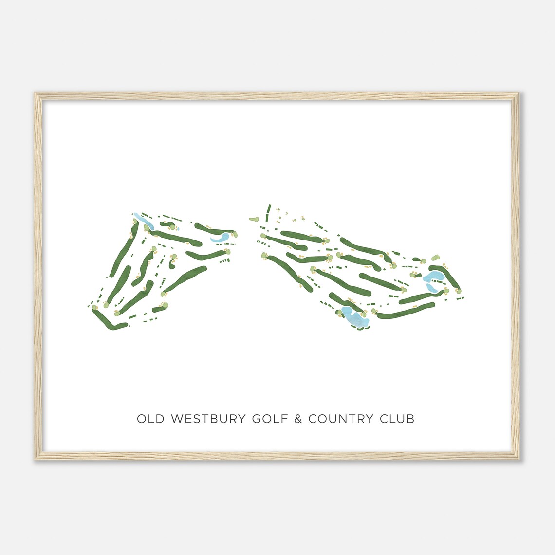 Old Westbury Golf and Country Club New York Modern Watercolor Poster - Image 2