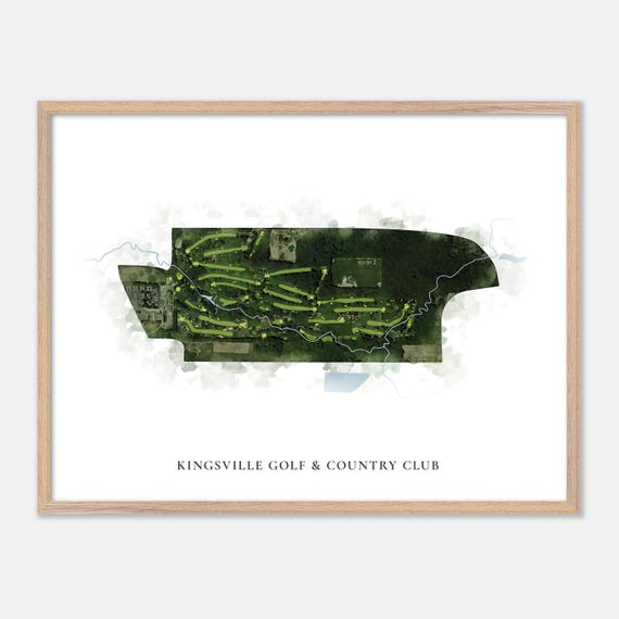 Kingsville Golf Country Club In Kingsville Canada Classic Watercolor Map Golfer Gift Golf Wall Art Golf Poster Print