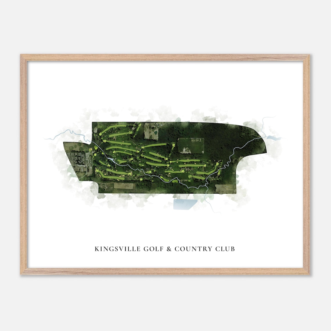 Kingsville Golf and Country Club Ontario Classic Watercolor Poster
