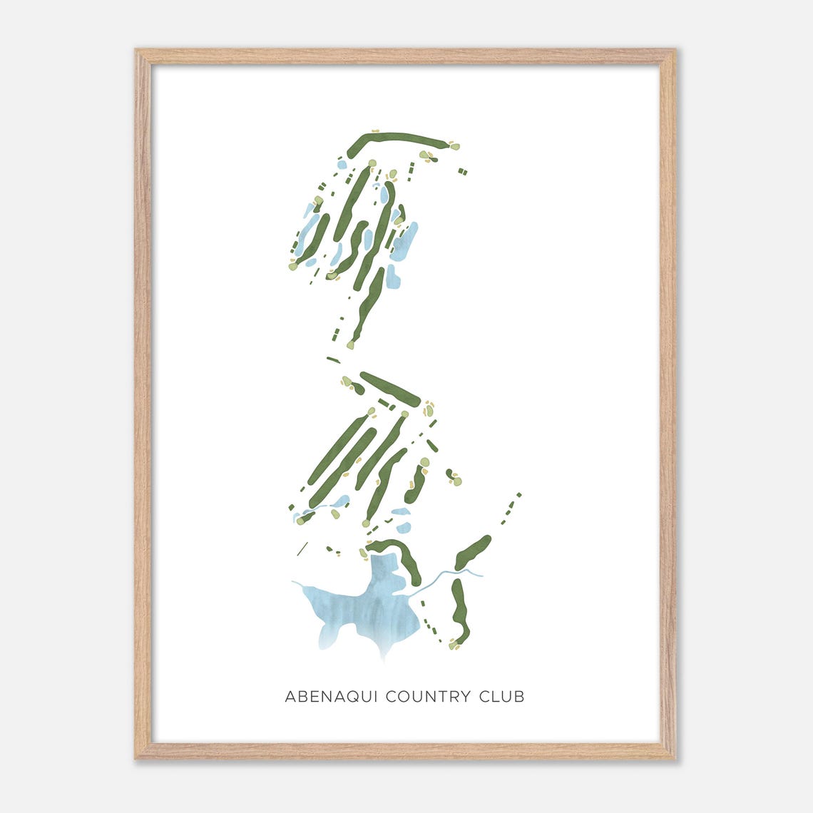 Abenaqui Country Club Rye Beach New Hampshire Modern Map Poster - Image 2
