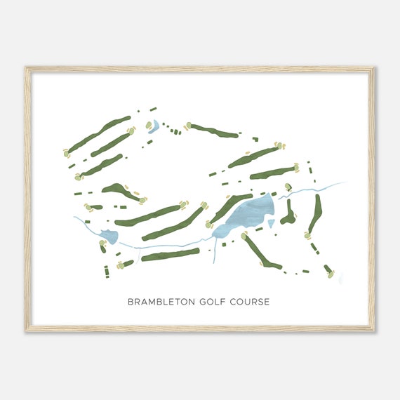 Brambleton Golf Course Virginia Modern Watercolor Map Golfer Gift Golf Wall Art Golf Poster Print Course Layout