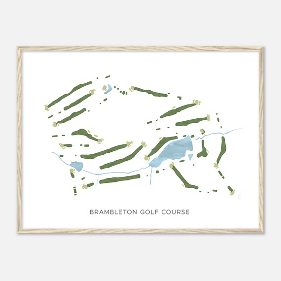 Brambleton Golf Course Virginia Modern Watercolor Map Poster
