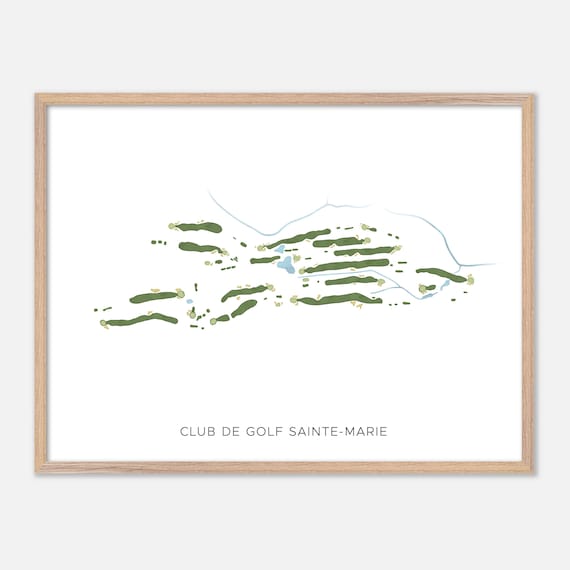 Club de Golf Sainte-Marie Sainte-Marie Canada Modern Watercolor Course Map Poster
