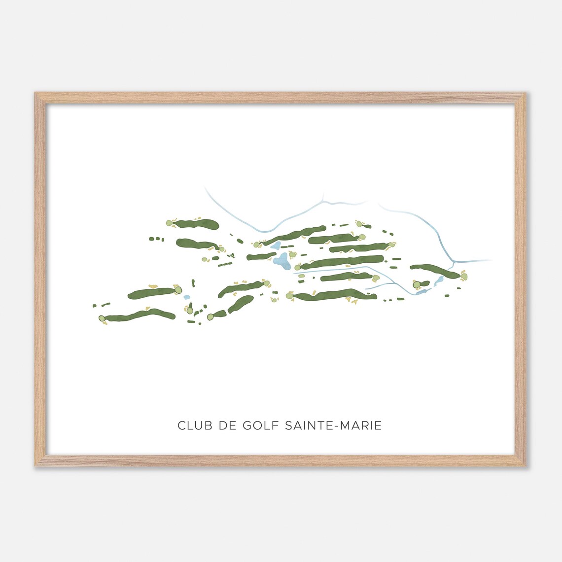 Club de Golf Sainte-Marie Sainte-Marie Canada Modern Watercolor Course Map Poster