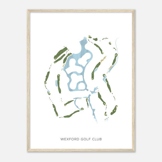 Wexford Golf Club South Carolina Modern Watercolor Map Golfer Gift Golf Wall Art Golf Poster Print Course Layout