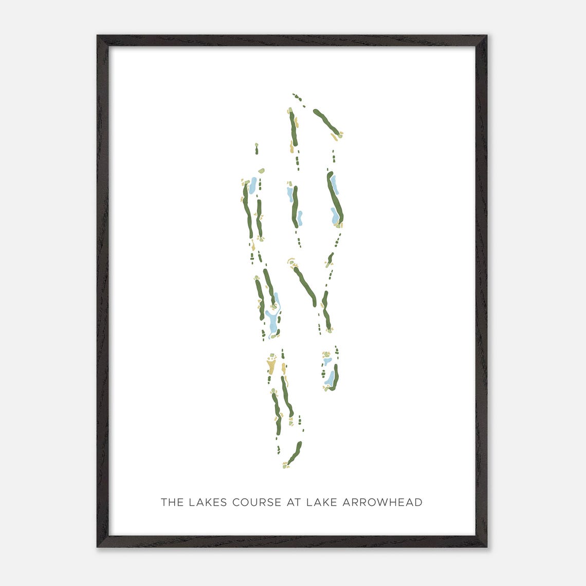 The Lakes Course at Lake Arrowhead Nekoosa Wisconsin Modern Map Poster - Image 3