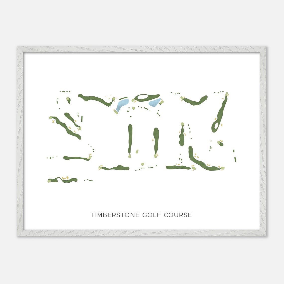 Timberstone Golf Course Modern Minimalist Watercolor Map Poster - Image 4