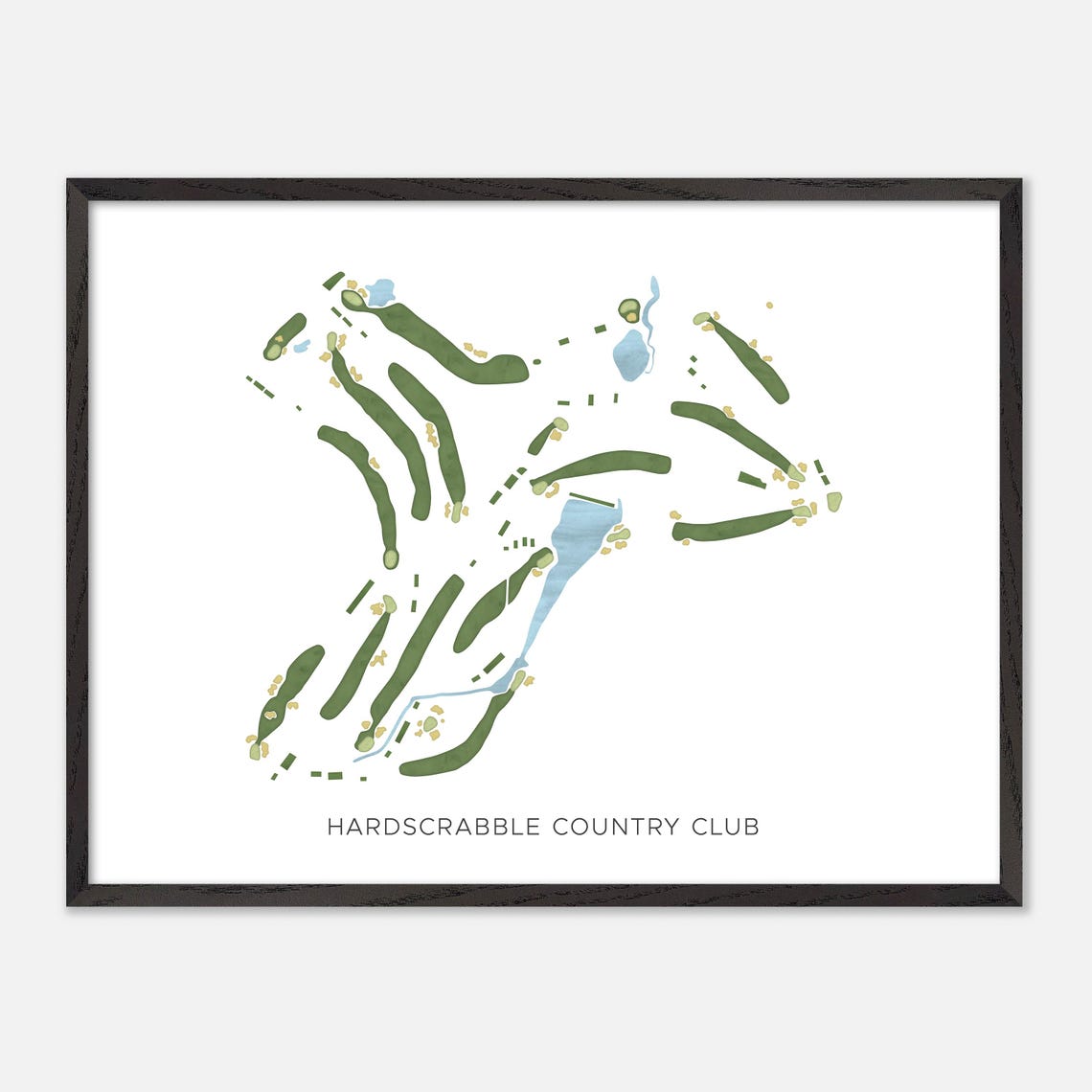 Hardscrabble Country Club Modern Minimalist Golf Map Art Poster - Image 5