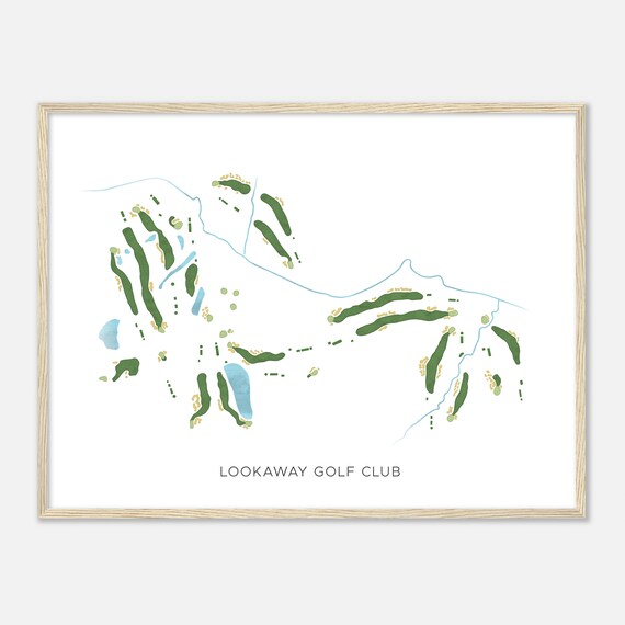 Lookaway Golf Club Pennsylvania Modern Watercolor Map Golfer Gift Golf Wall Art Golf Poster Print Course Layout