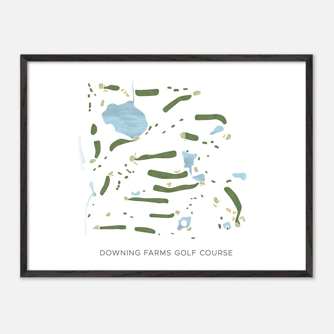 Downing Farms Golf Course Minimalist Map Art Golfer Gift Poster - Image 5