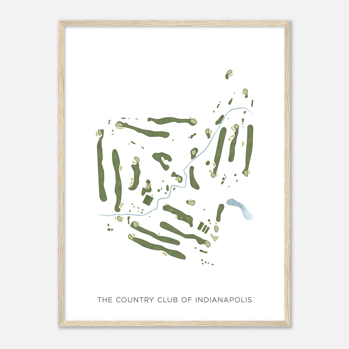 The Country Club of Indianapolis Modern Course Layout Poster