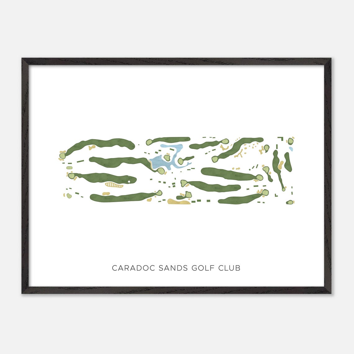 Caradoc Sands Golf Club Minimalist Modern Watercolor Map Poster - Image 4