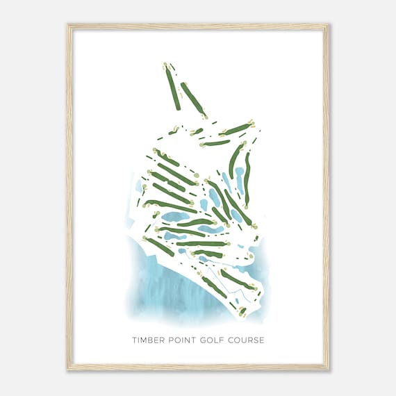 Timber Point Golf Course New York Modern Watercolor Map Golfer Gift Golf Wall Art Golf Poster Print Course Layout