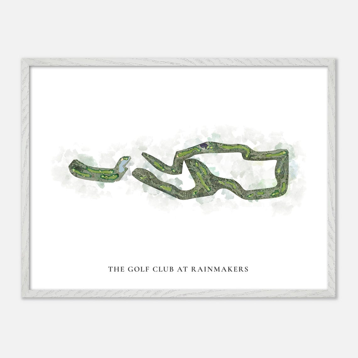 The Golf Club at Rainmakers New Mexico Classic Watercolor Map Poster - Image 4