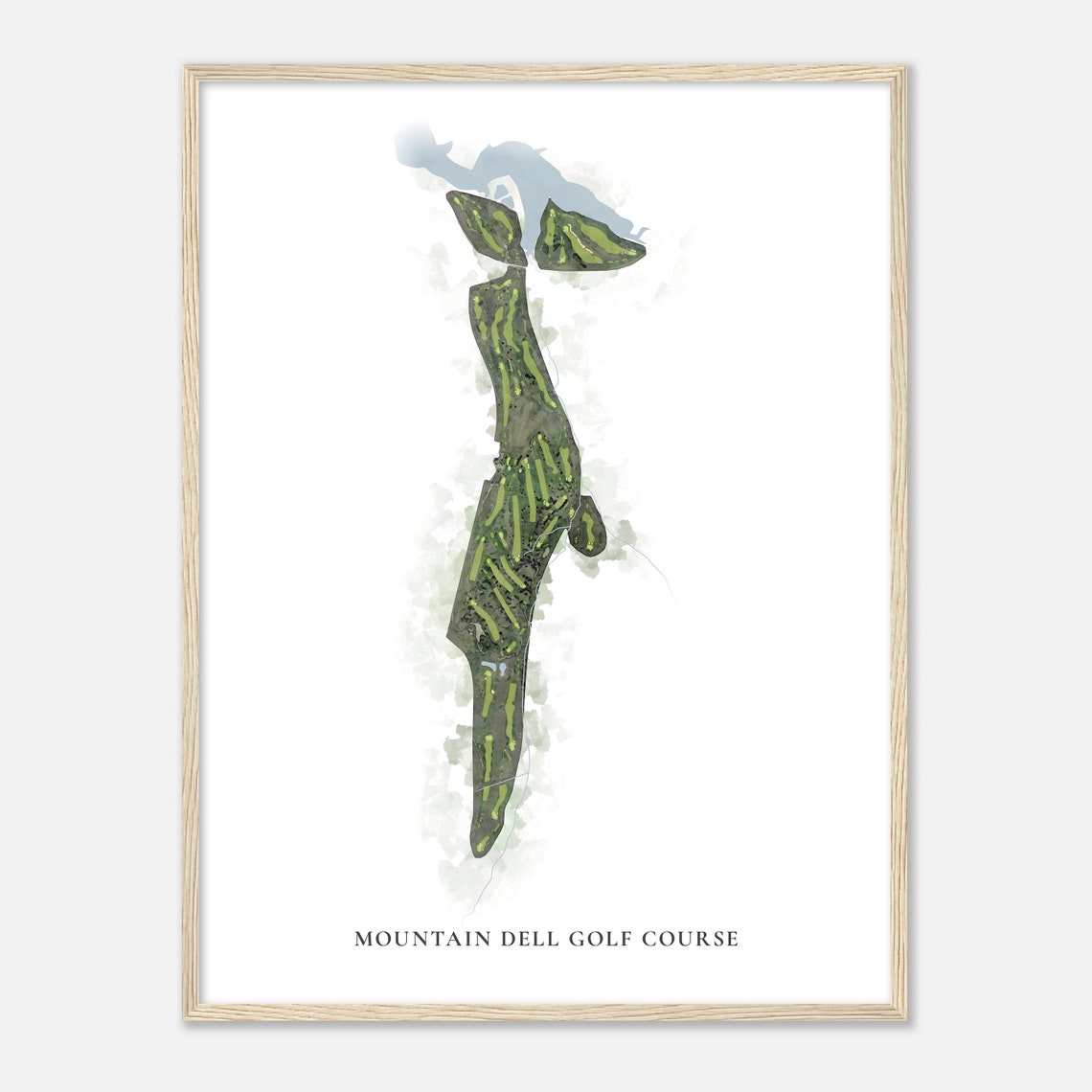 Mountain Dell Golf Course Aerial Watercolor Map Golfer Gift Poster