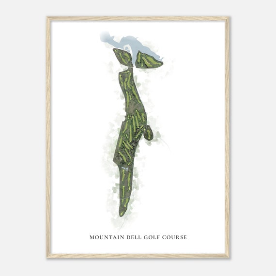Mountain Dell Golf Course Utah Classic Watercolor Map Golfer Gift Golf Wall Art Golf Poster Print Course Layout
