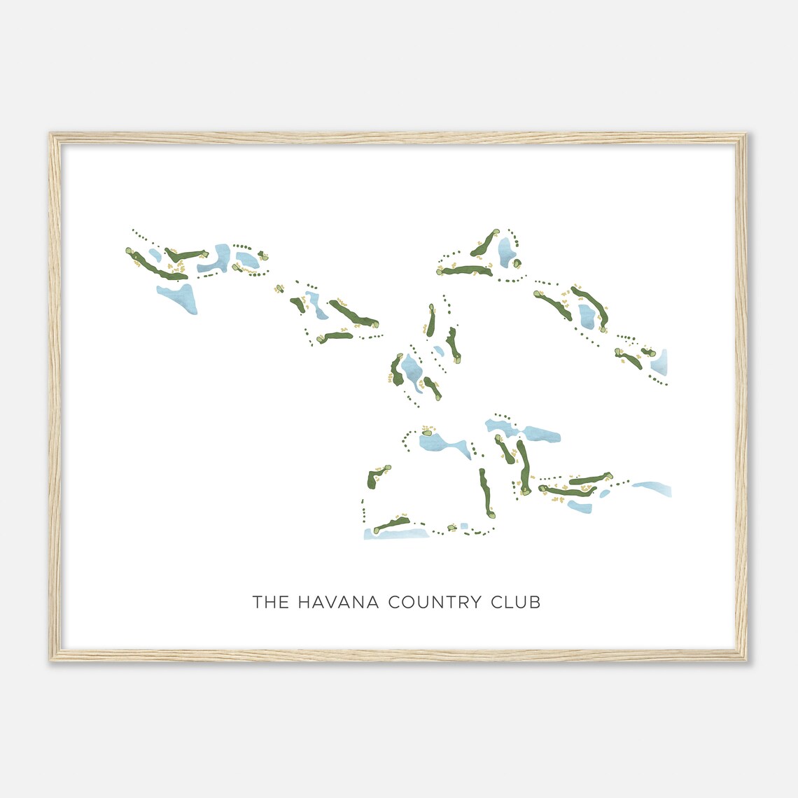 The Havana Country Club Florida Modern Watercolor Map Poster - Image 2