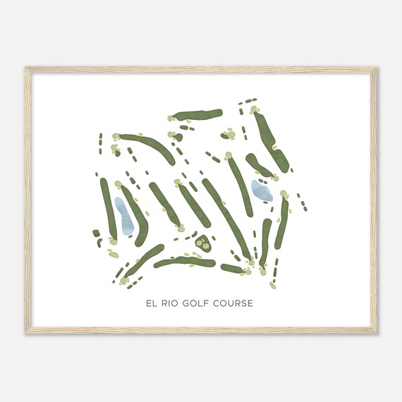 El Rio Golf Course Arizona Modern Watercolor Map Golfer Gift Golf Wall Art Golf Poster Print Course Layout