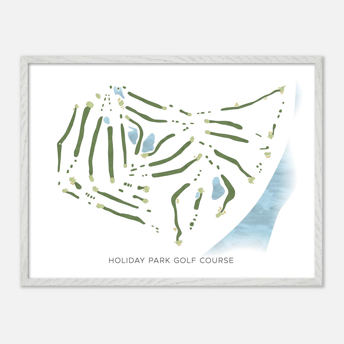 Holiday Park Golf Course Saskatchewan Modern Minimalist Map Poster - Image 3