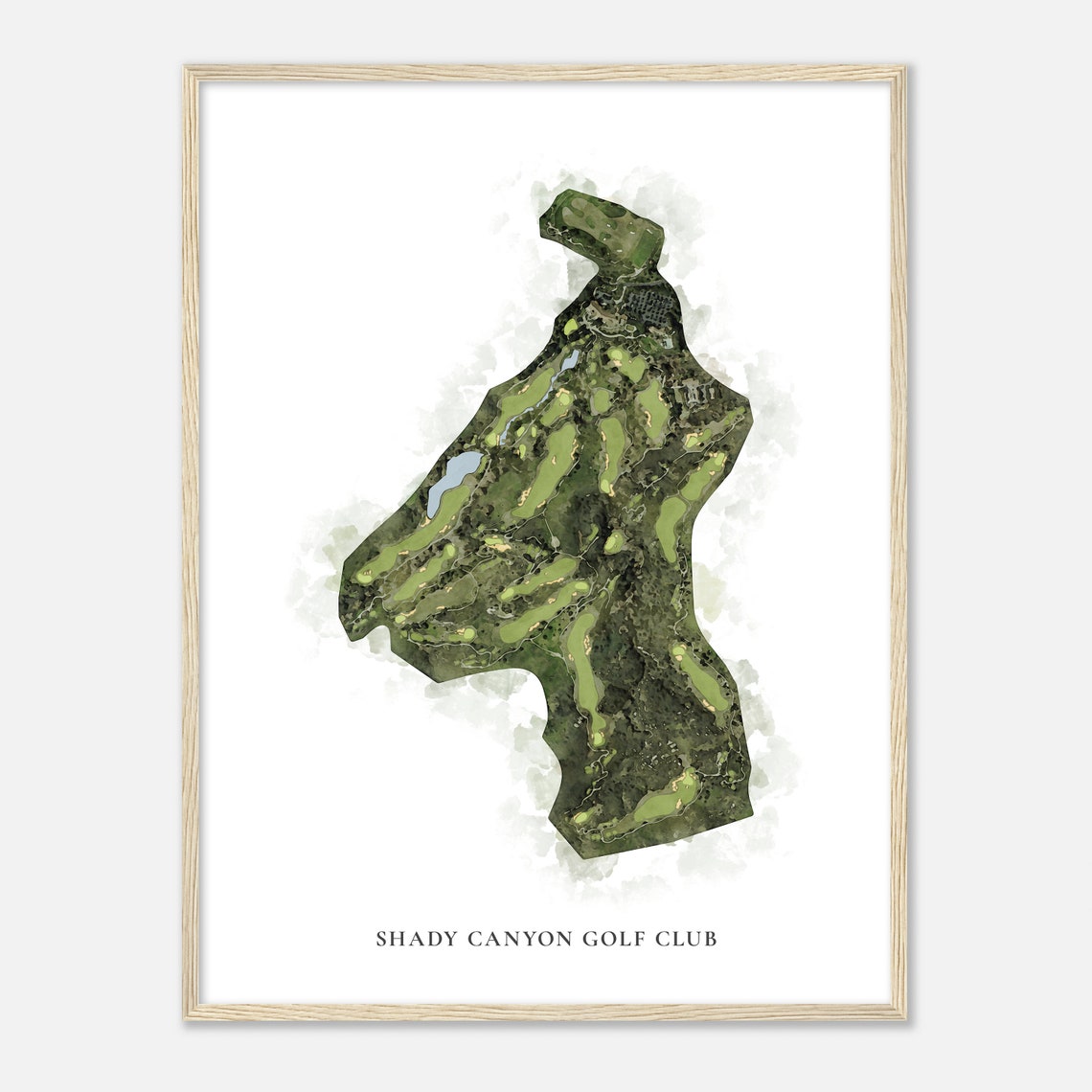 Shady Canyon Golf Club Classic Watercolor Map Golfer Gift Poster - Image 2