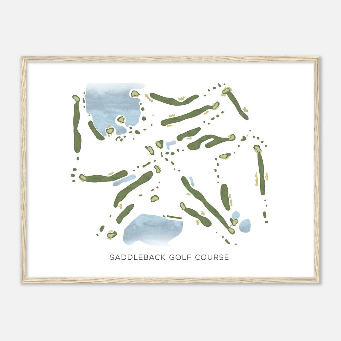 Saddleback Golf Course Colorado Modern Watercolor Map Golfer Gift Golf Wall Art Golf Poster Print Course Layout - Image 2