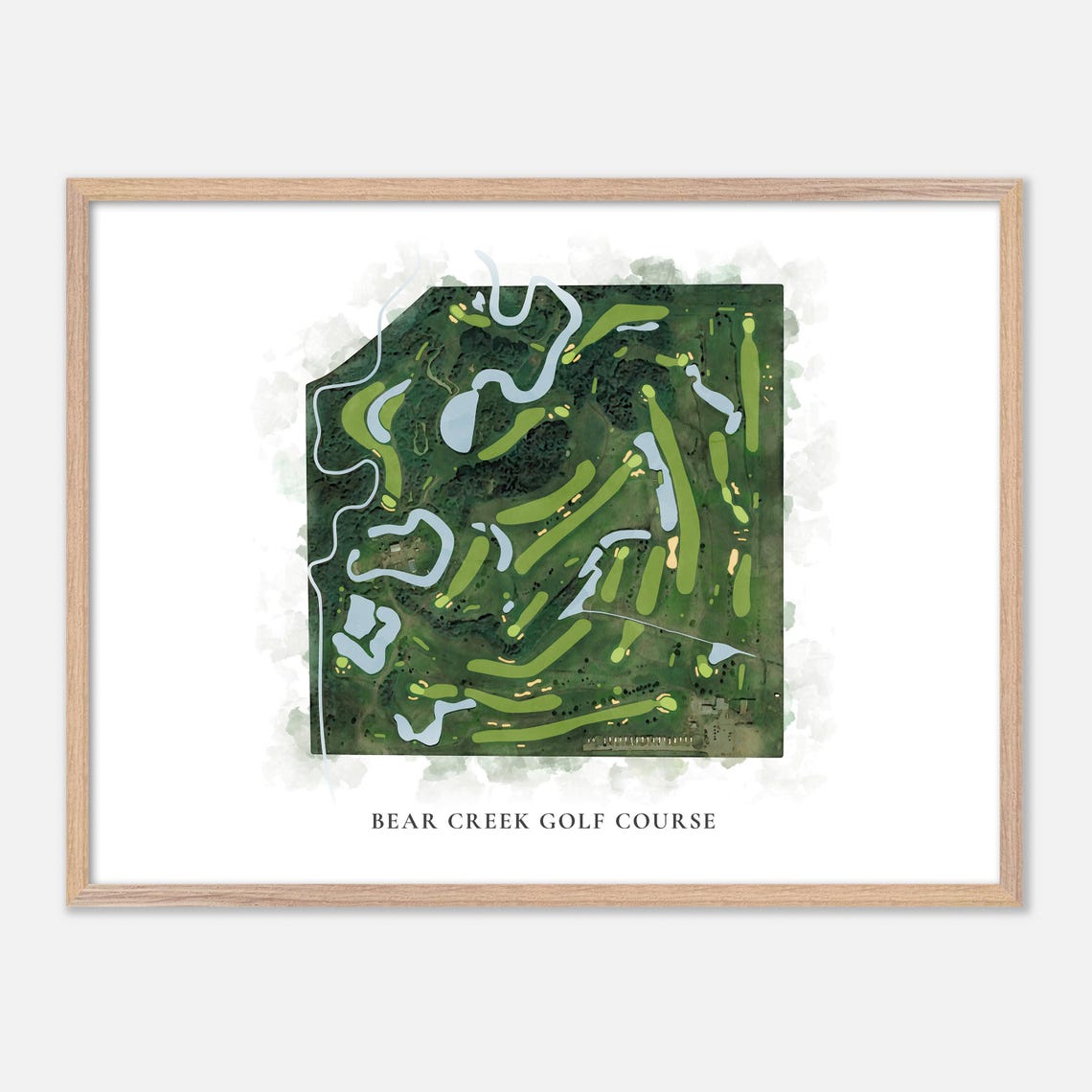 Bear Creek Golf Course Canada Classic Watercolor Golf Map Poster