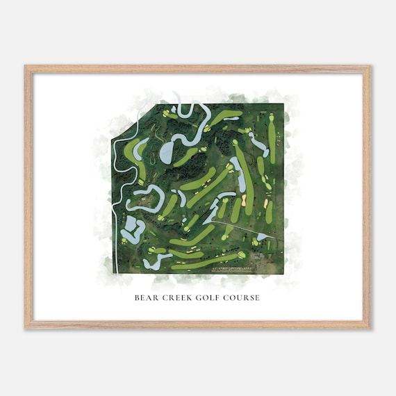 Bear Creek Golf Course Canada Classic Watercolor Golf Map Poster