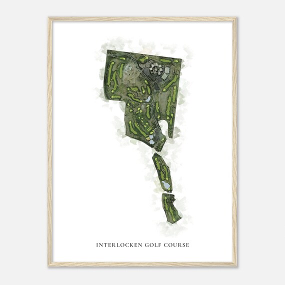 Interlocken Golf Course Colorado Classic Watercolor Map Golfer Gift Golf Wall Art Golf Poster Print Course Layout