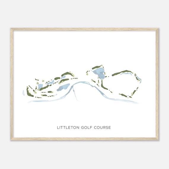 Littleton Golf Course Colorado Modern Watercolor Map Golfer Gift Golf Wall Art Golf Poster Print Course Layout