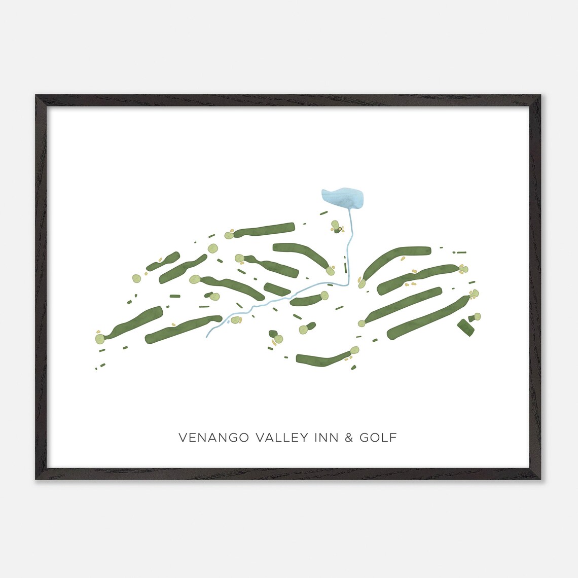 Venango Valley Inn & Golf Venango Pennsylvania Modern Watercolor Poster - Image 5