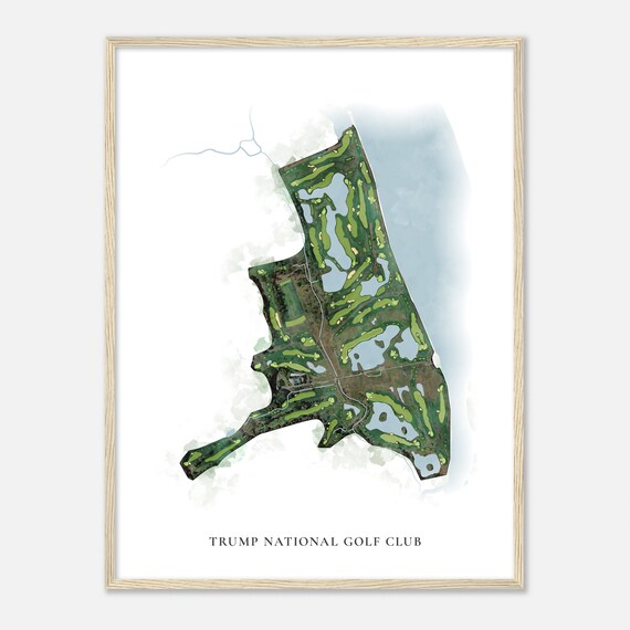 Trump National Golf Club Virginia Classic Watercolor Map Poster