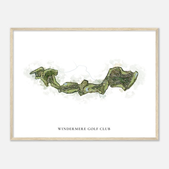 Windermere Golf Club Georgia Classic Watercolor Map Golfer Gift Golf Wall Art Golf Poster Print Course Layout