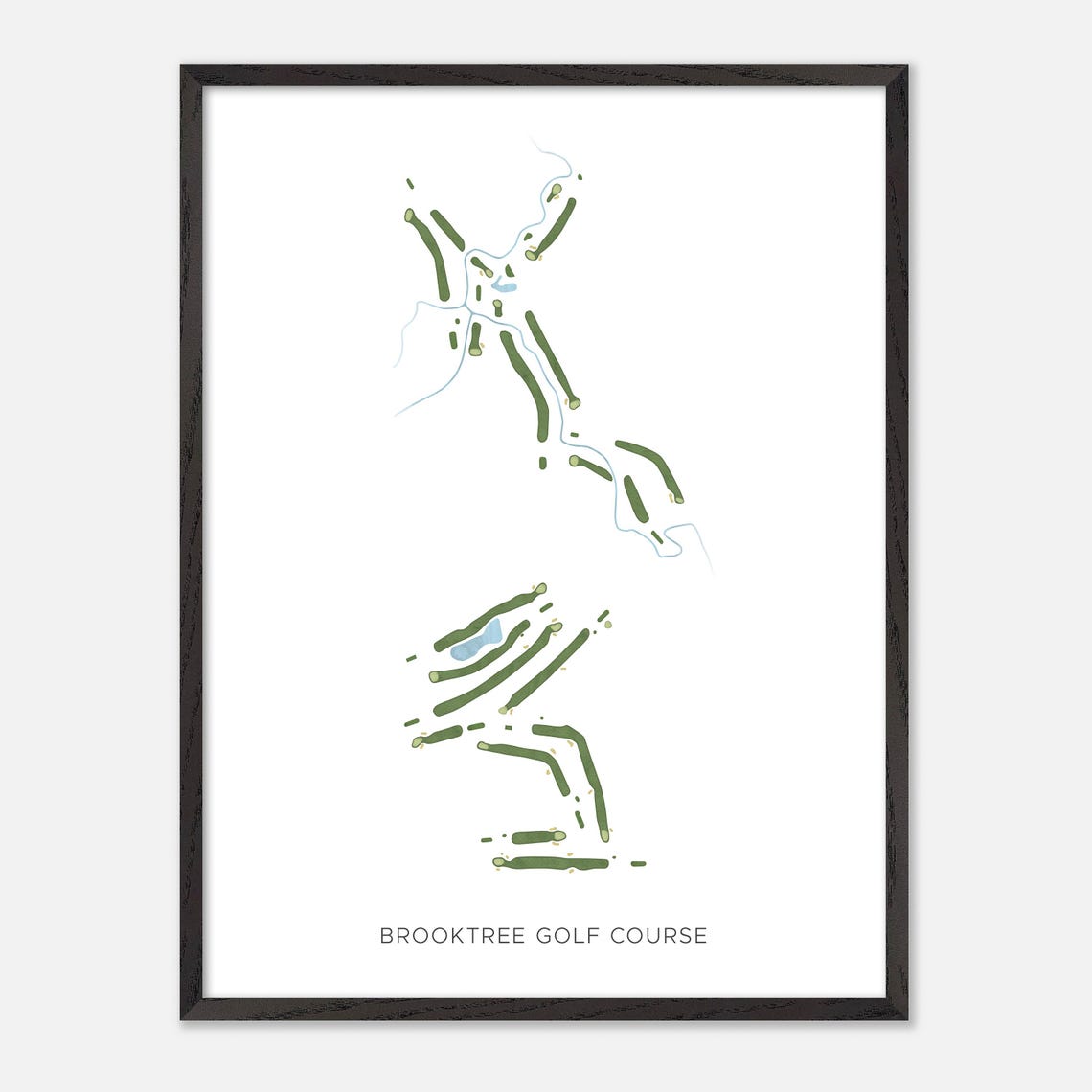 Brooktree Golf Course Modern Minimalist Course Map Art Poster - Image 3